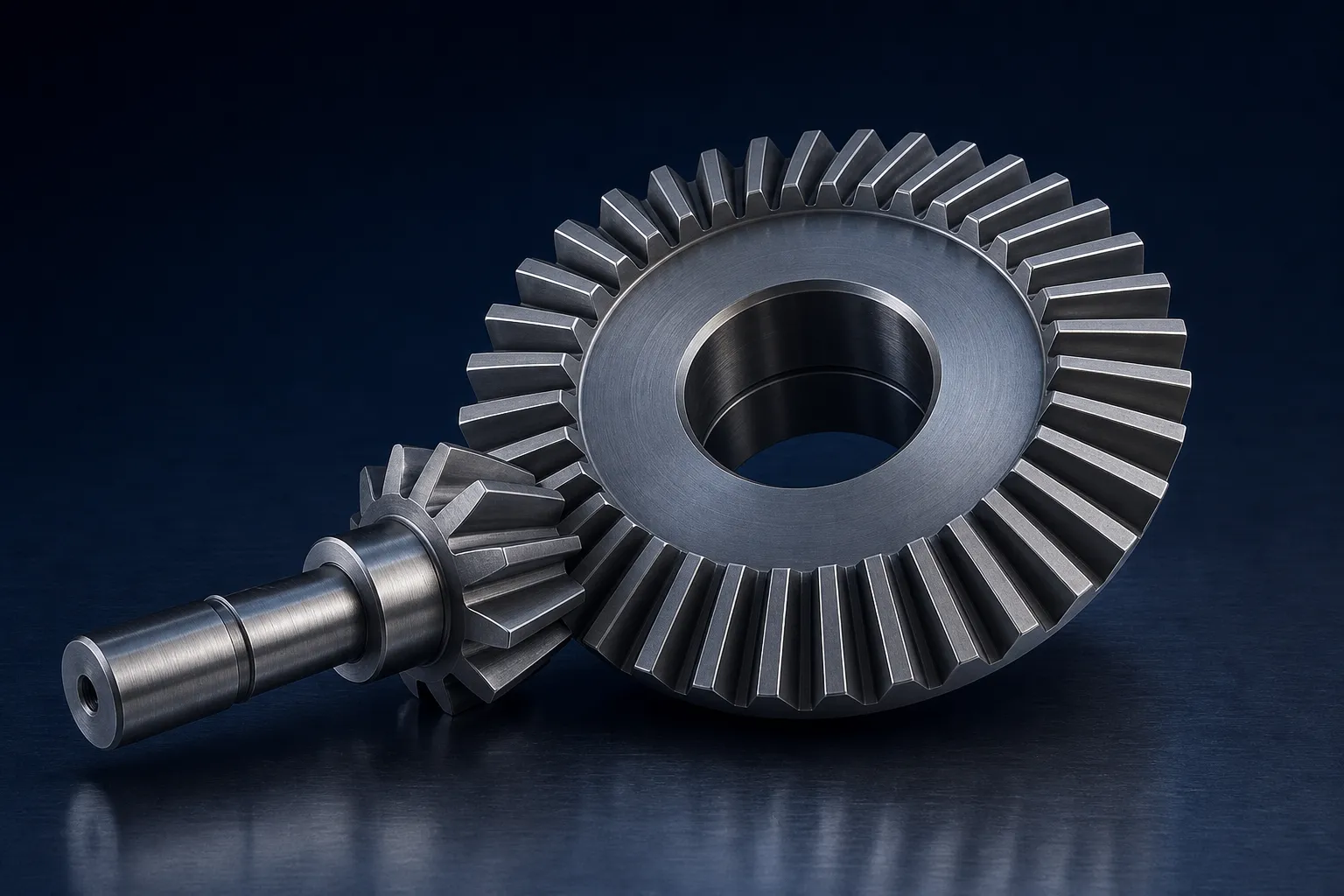 Matched custom straight bevel gear and pinion set for intersecting shafts