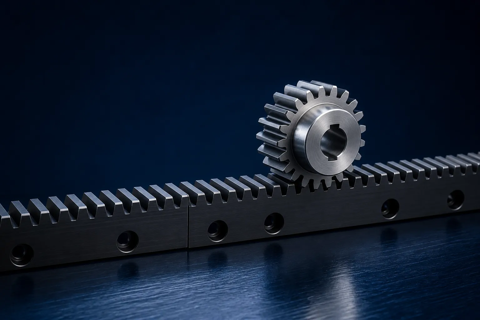 Circular pitch rack and pinion system for controlled linear positioning
