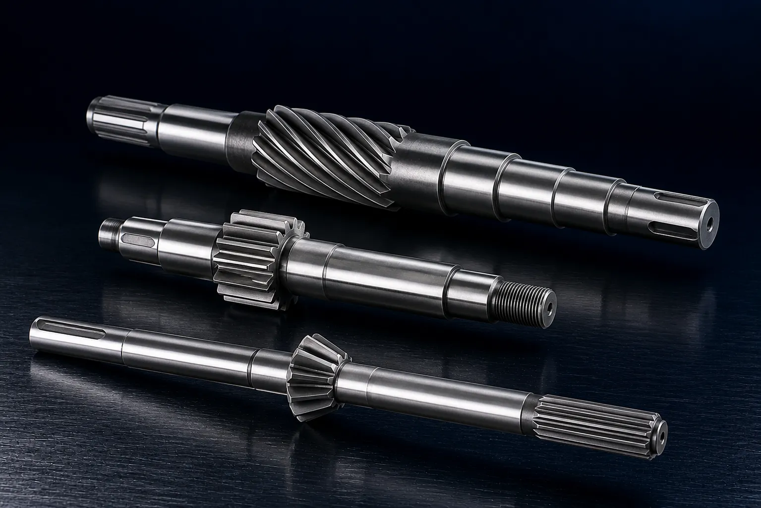 Custom integral gear shafts and pinions with machined bearing journals