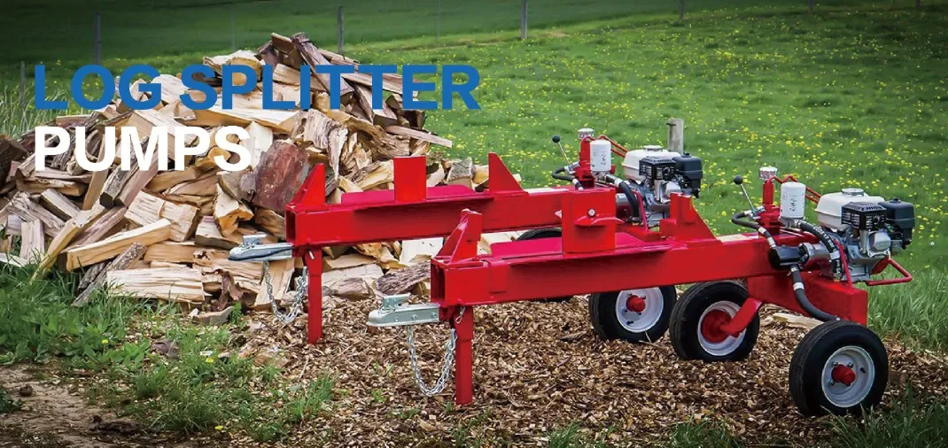 Two-stage log splitter pump high-low unloading valve operational schematic