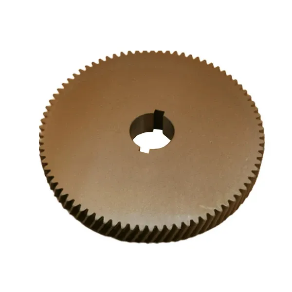 Heavy machinery dropbox helical gear with precision ground tooth flanks
